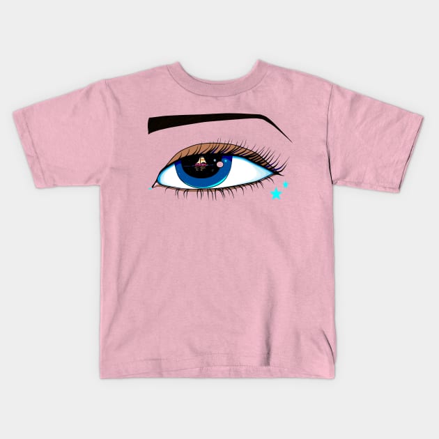 A Nautical Pretty Eye Kids T-Shirt by YudyisJudy